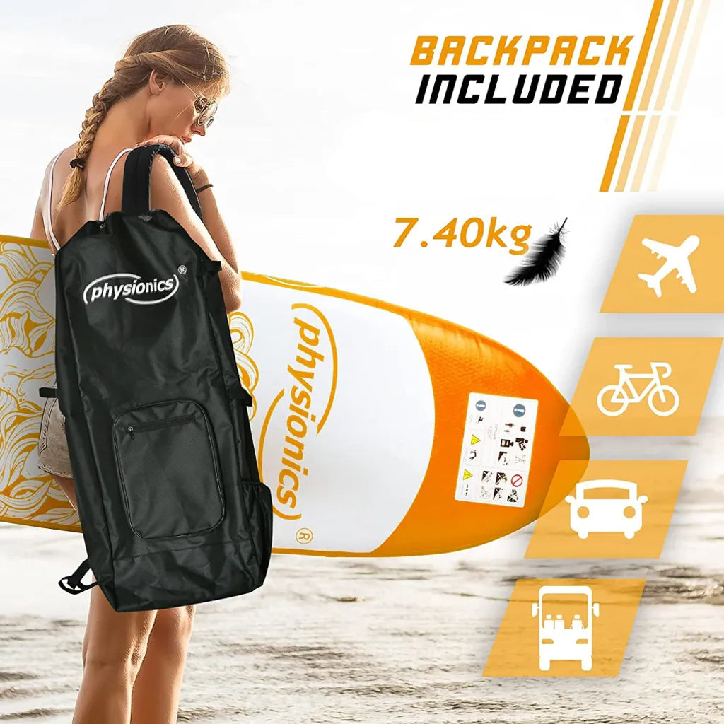Physionics Sup Board 305 cm Complete Set Oranje