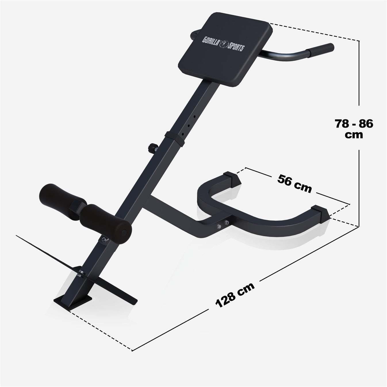 Chaise romaine Hyperextension Bank noire