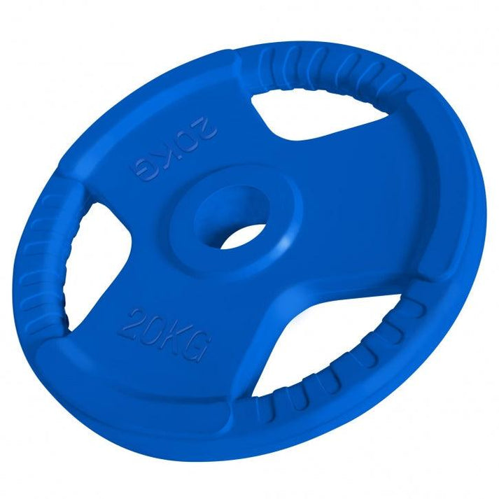 Olympische halterschijf 20 kg Gripper Gietijzer Rubber Coating - 50/51 mm