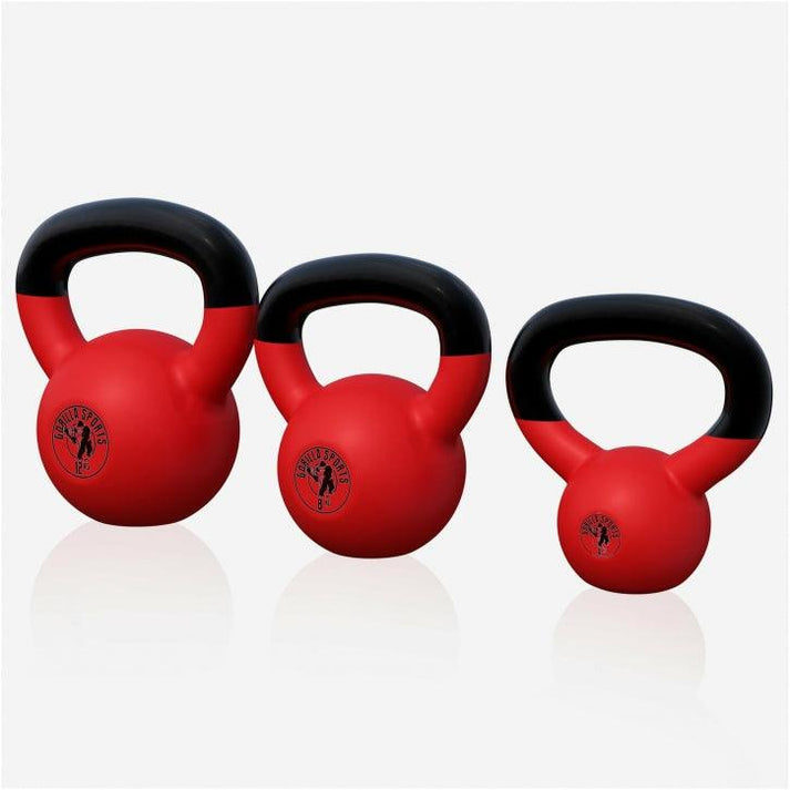 Voordeelset Kettlebells 4, 8 en 12 kg Rubber Coating