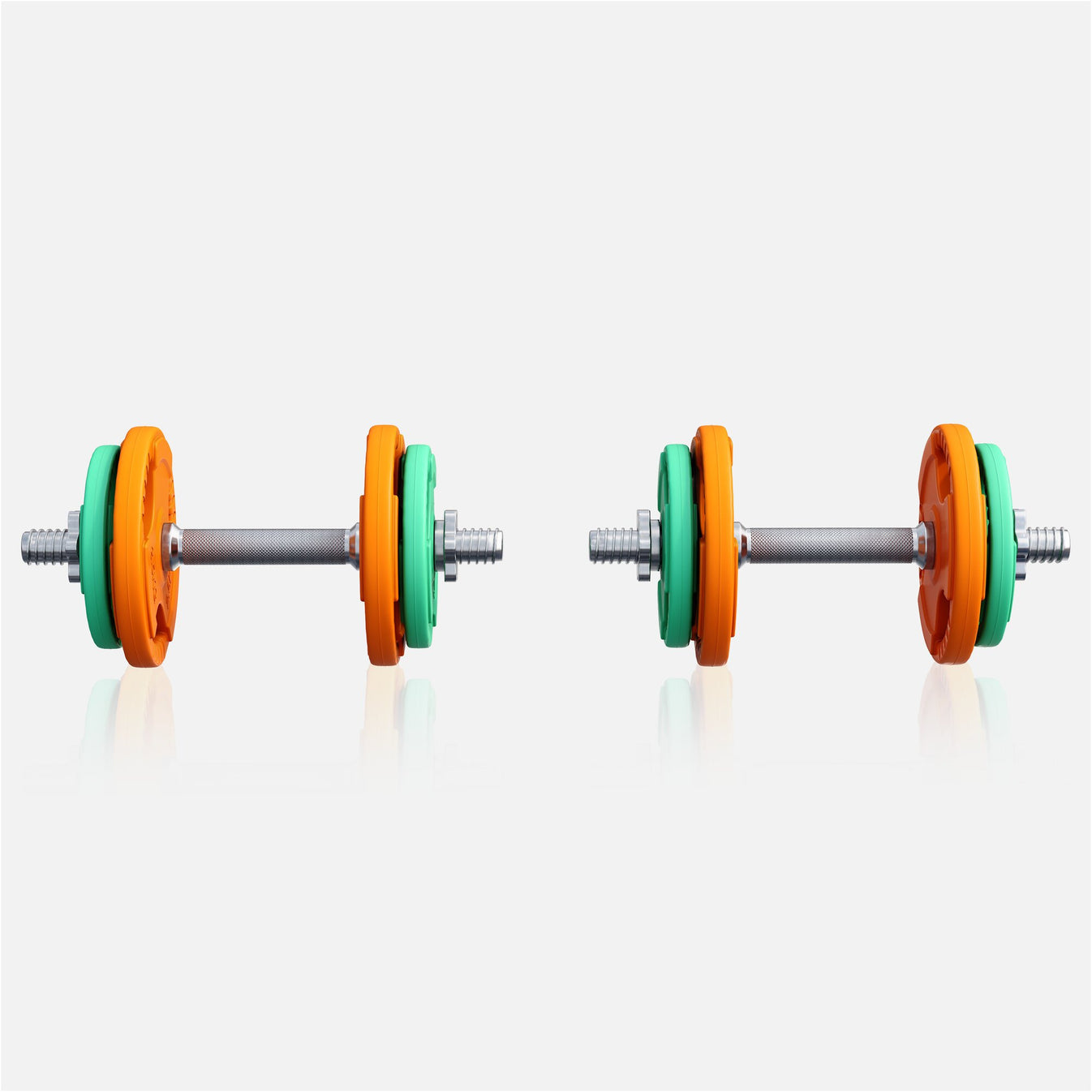 Dumbbell set 20 kg Gripper Cast Iron Rubber Coating - Screw Closure