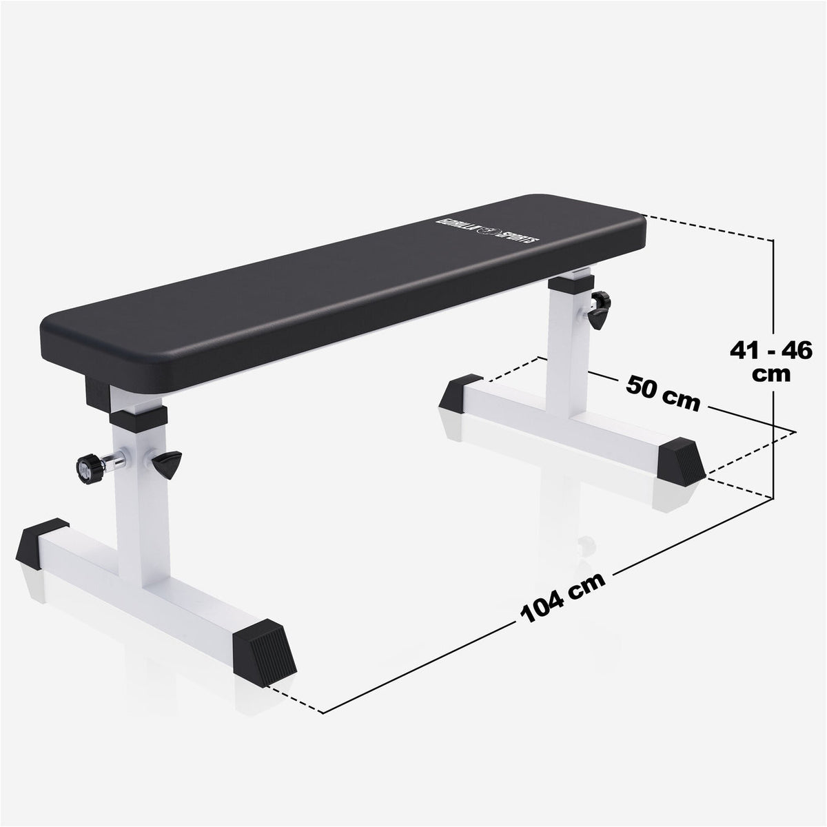 Adjustable Flat Weight Bench White