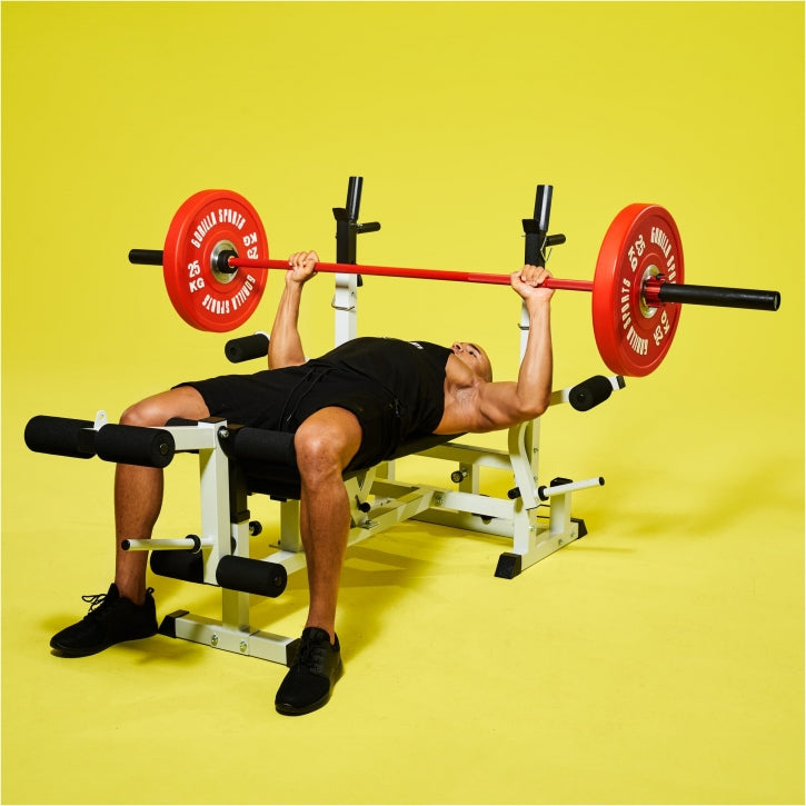 Gorilla Sports Olympische halterstang 220 cm - 50/51 mm Rood