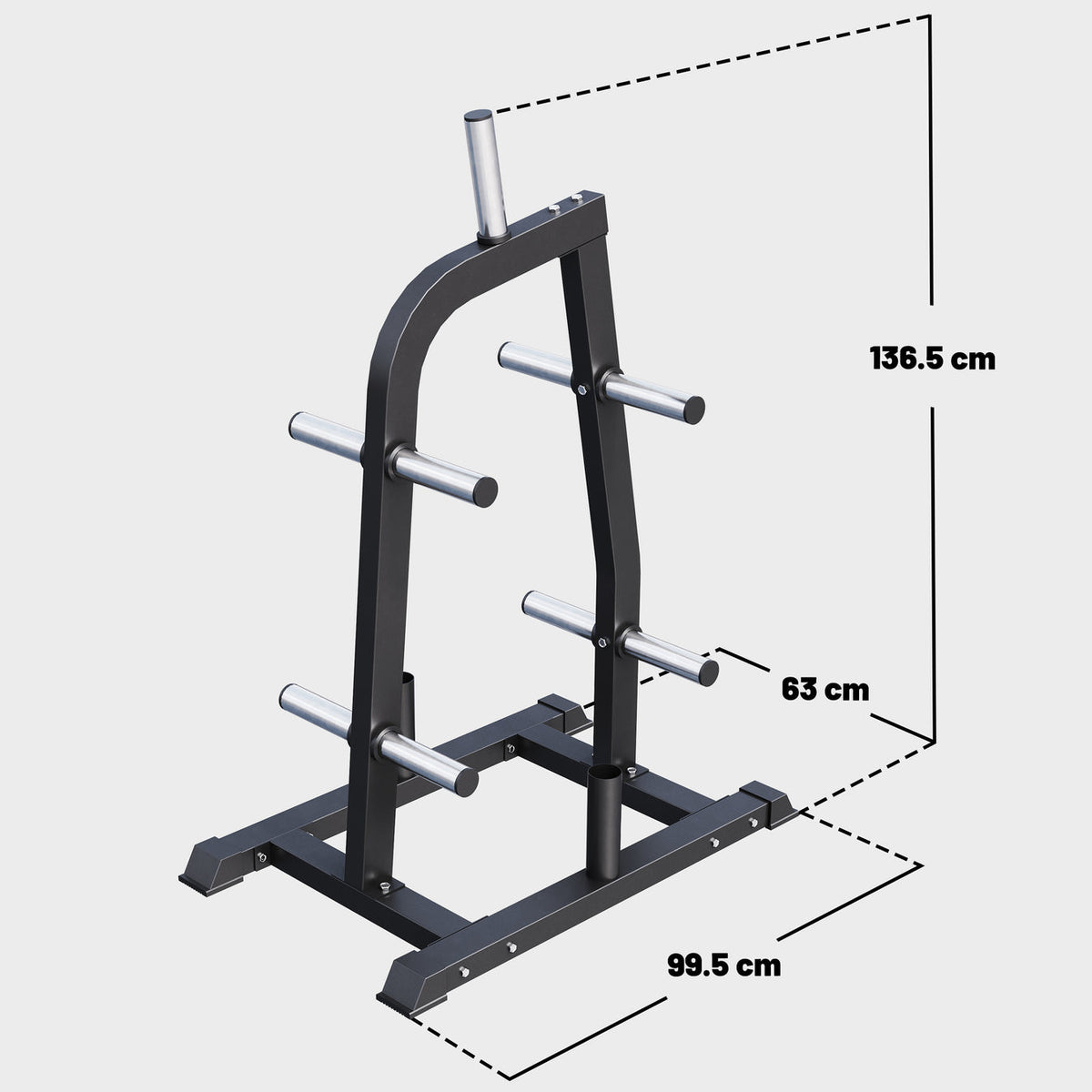 Halterschijvenstandaard Olympia 50 mm met 2 halterstanghouders