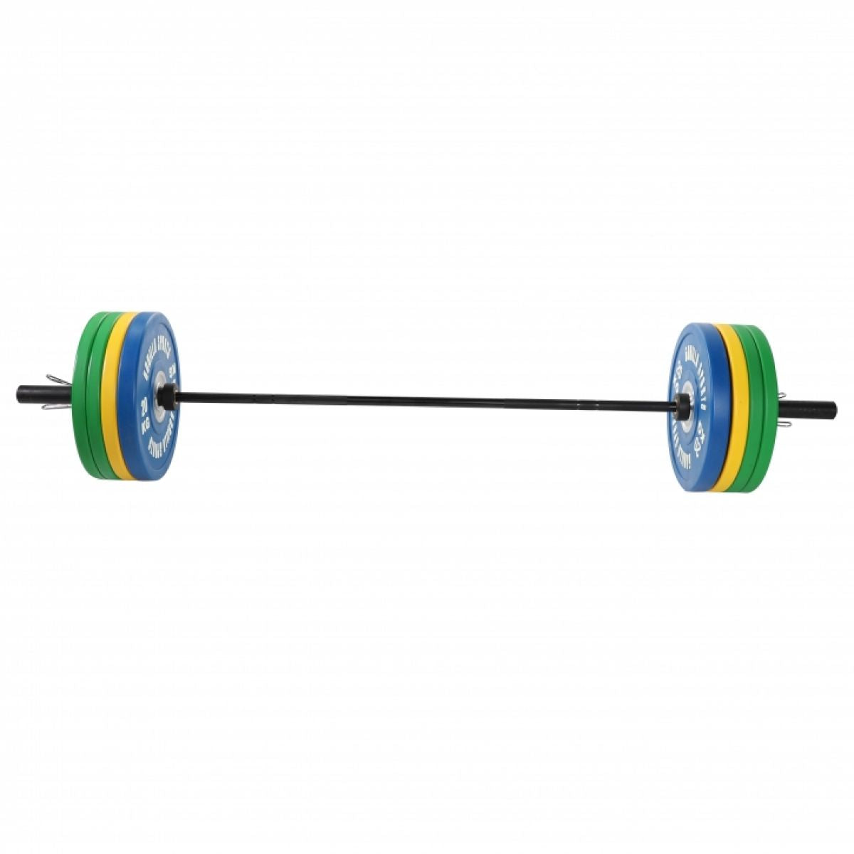 140 kg Olympische Halterset met Bumper Plates - 50/51 mm Gorilla Sports