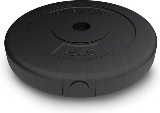 Disques de poids en plastique Physionics 2 x 15 kg