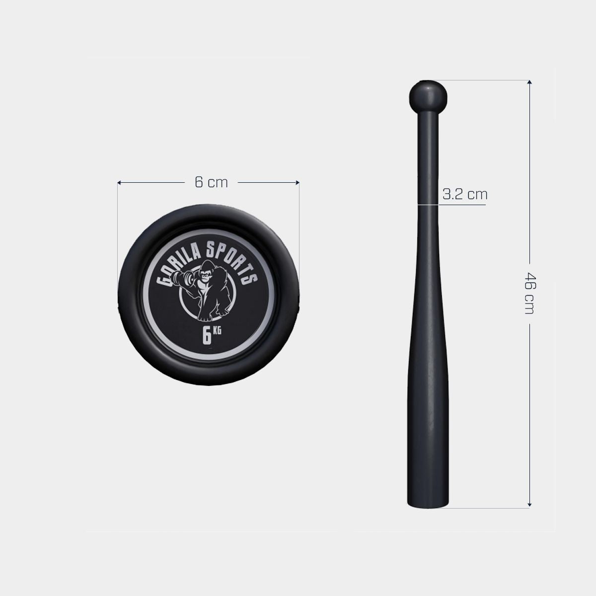 Clubbell 6 kg - Gorilla Sports - #tag1# - #tag2# - #tag3#