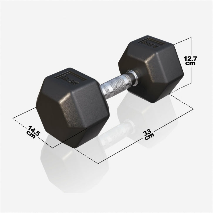 Gorilla Sports Dumbell hexagon 12,5 kg