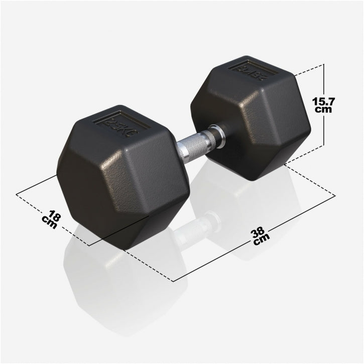 Gorilla Sports Dumbell hexagon 25 kg