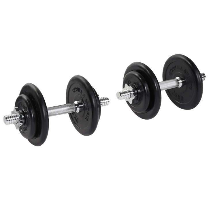 Gorilla Sports Dumbellset 20 kg Rubber