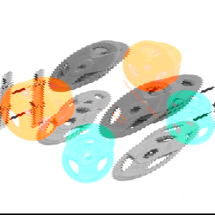 Gorilla Sports Dumbellset 30 kg Gripper Gietijzer Rubber Coating - Veersluiting