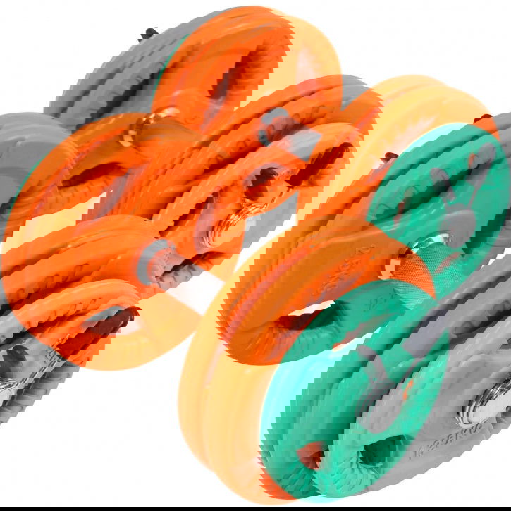 Gorilla Sports Dumbellset 30 kg Gripper Gietijzer Rubber Coating - Veersluiting