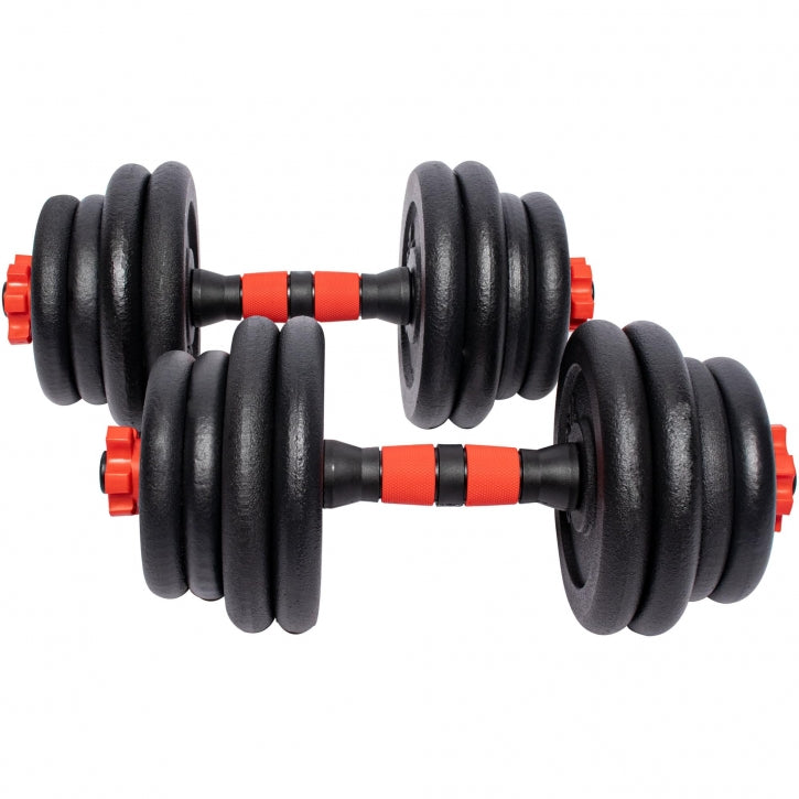 Gorilla Sports Dumbellset 30 kg gietijzer - 25 mm