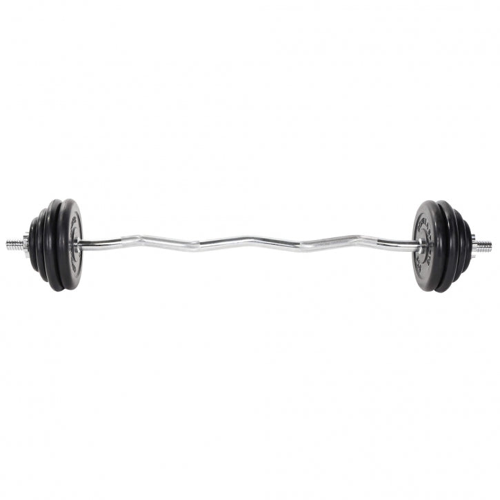 Gorilla Sports EZ-Curlset 35 kg Rubber - 30 mm