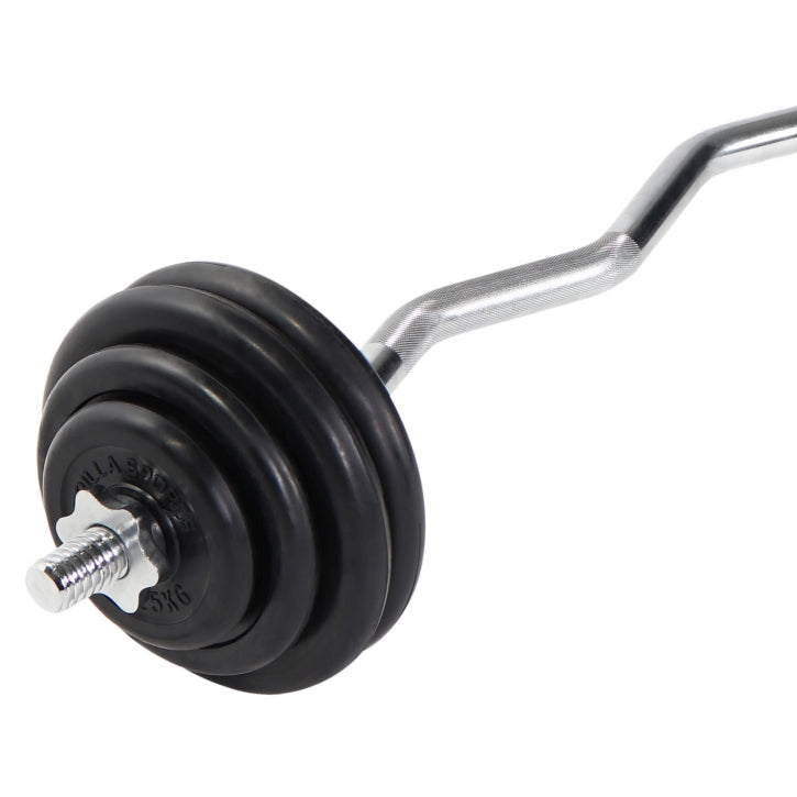 Gorilla Sports EZ-Curlset 35 kg Rubber - 30 mm