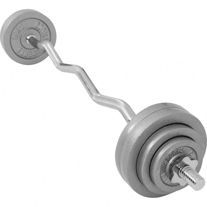 Gorilla Sports EZ-curlset 35 kg Gietijzer - 30 mm