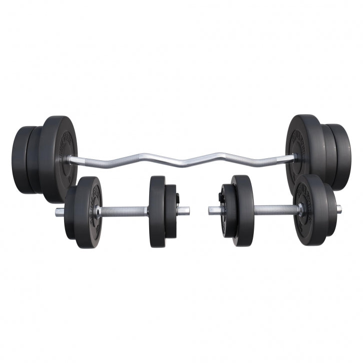 Gorilla Sports EZ-curlset 70 kg Kunststof - Veersluiting 30 mm