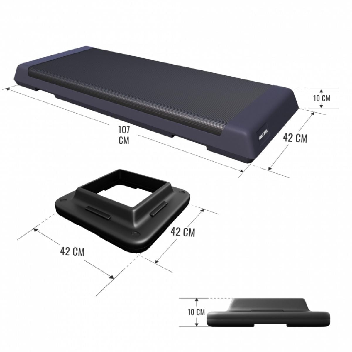 Gorilla Sports Fitness Step Met Rubber Mat