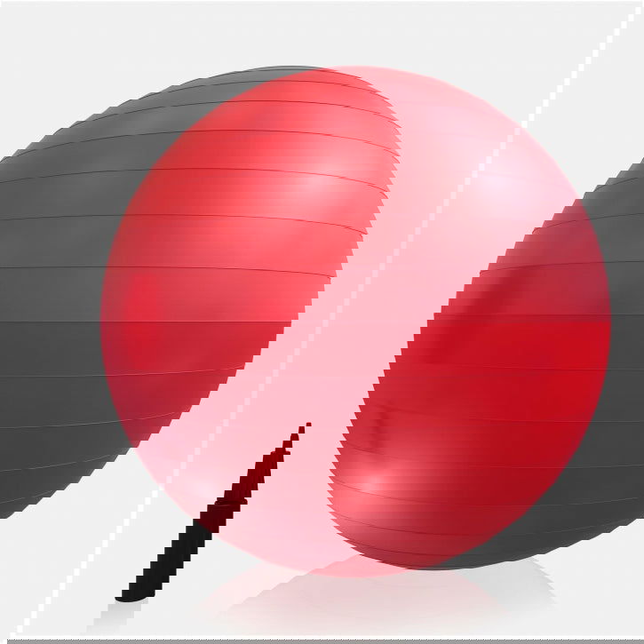 Gorilla Sports Fitnessbal Rood 65 cm incl. pomp