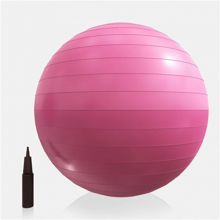 Gorilla Sports Fitnessbal Roze 65 cm incl. pomp