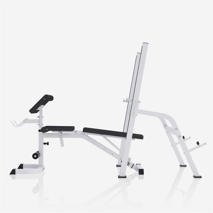 Gorilla Sports Halterbank met Squat Rack Wit