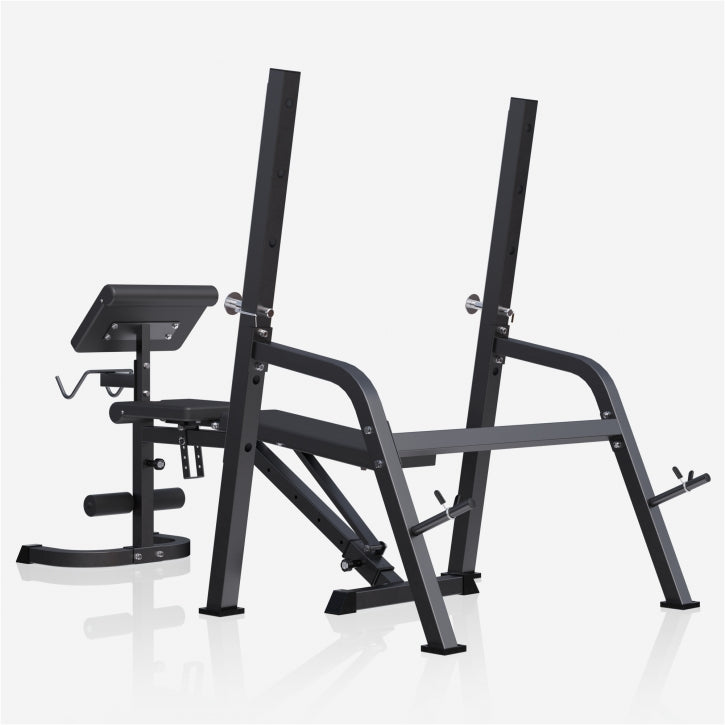 Gorilla Sports Halterbank met Squat Rack Zwart