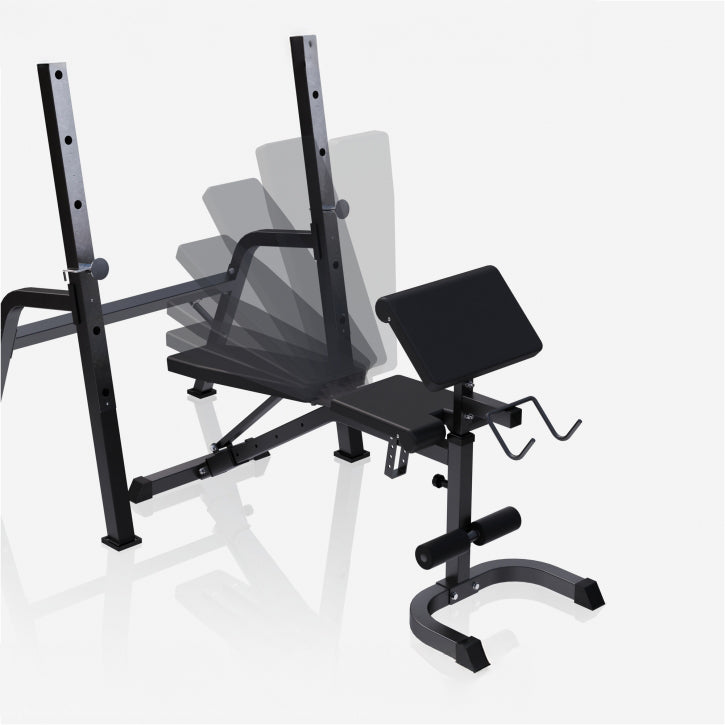 Gorilla Sports Halterbank met Squat Rack Zwart