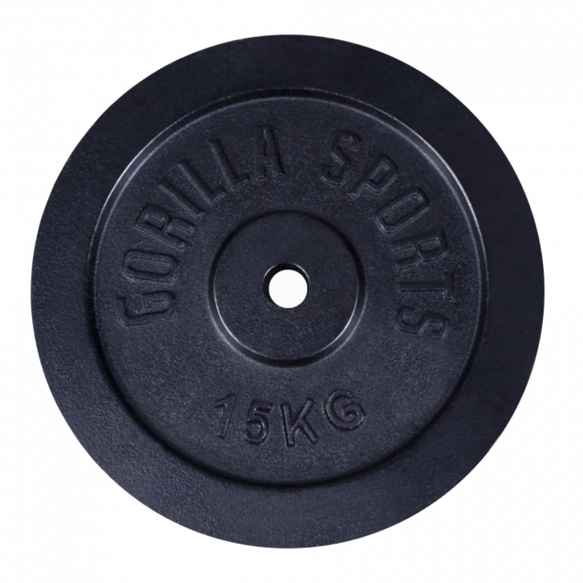 Gorilla Sports Halterschijf 15 kg Gietijzer Zwart - 31 mm
