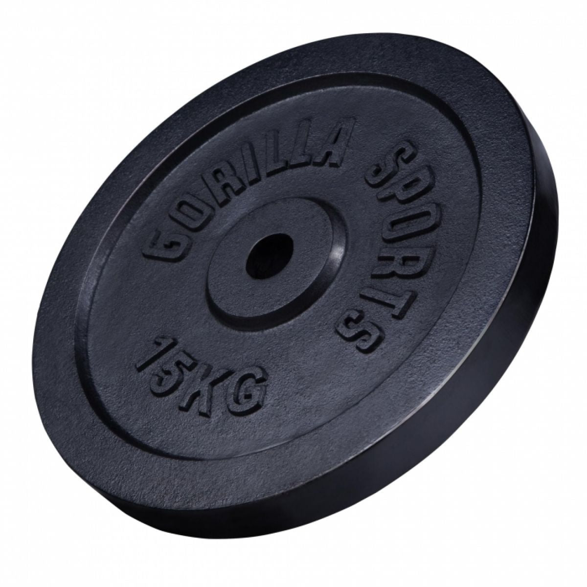 Gorilla Sports Halterschijf 15 kg Gietijzer Zwart - 31 mm