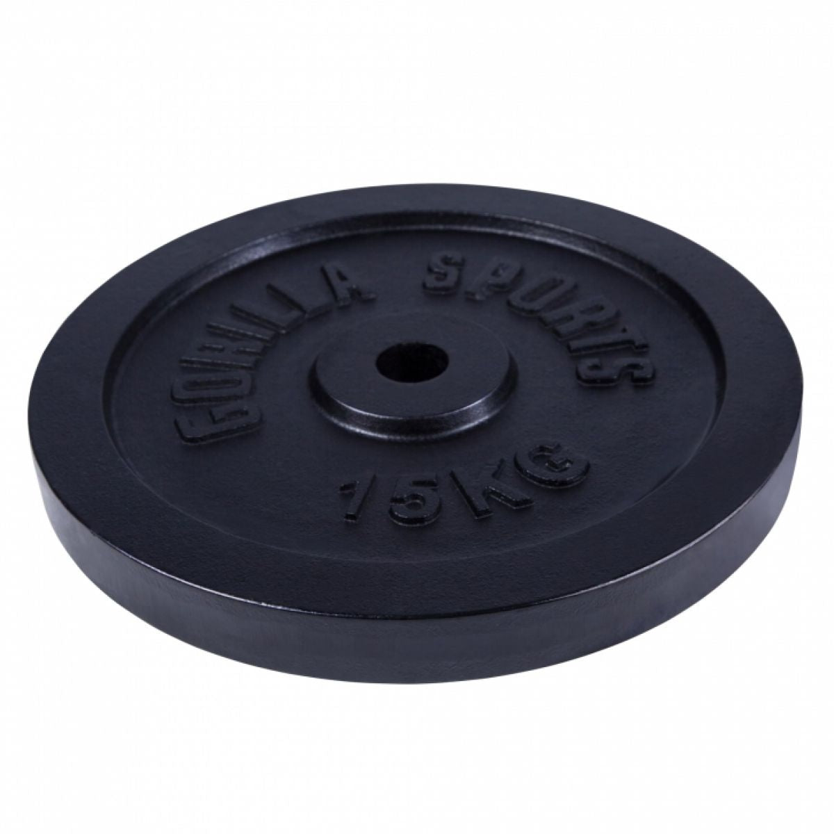 Gorilla Sports Halterschijf 15 kg Gietijzer Zwart - 31 mm