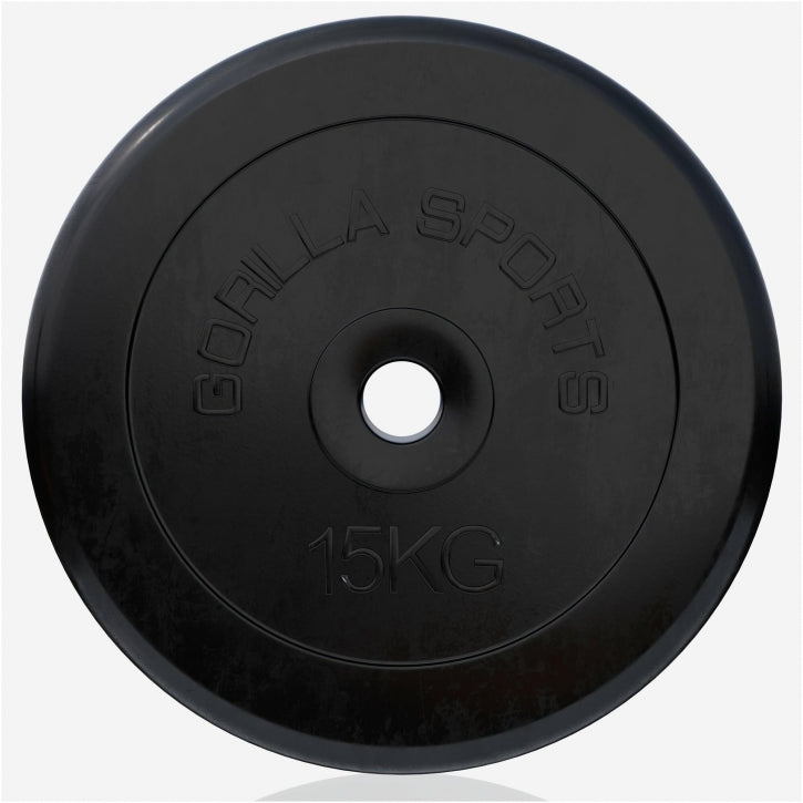 Gorilla Sports Halterschijf 15 kg Rubber