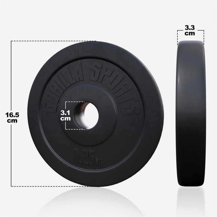 Gorilla Sports Halterschijf 1,25 kg Kunststof 30/31 mm