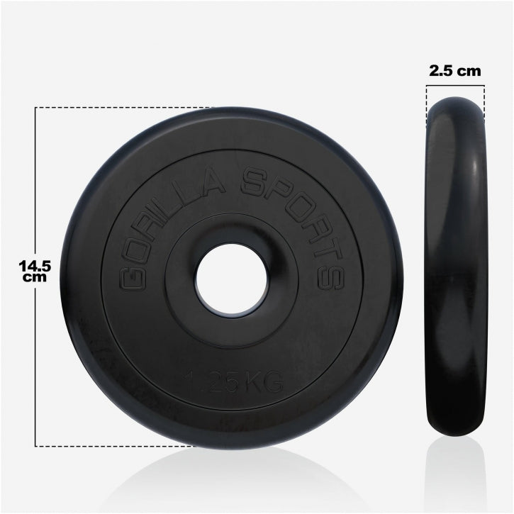 Gorilla Sports Halterschijf 1,25 kg Rubber