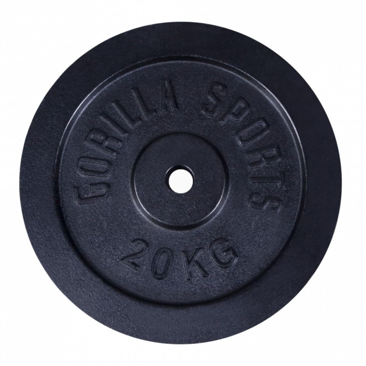 Gorilla Sports Halterschijf 20 kg Gietijzer Zwart - 31 mm