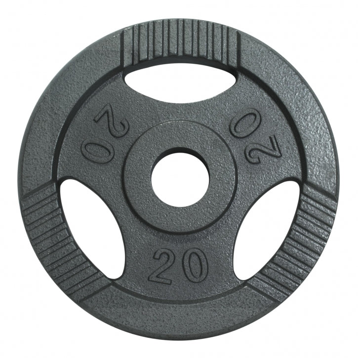 Gorilla Sports Halterschijf 20 kg Gripper Gietijzer Zilver - 50/51 mm