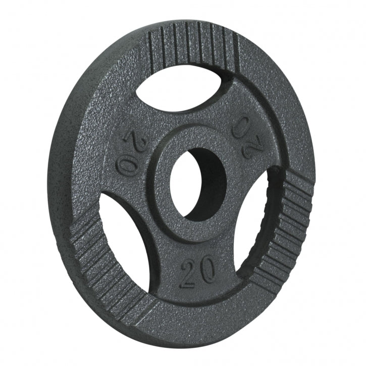 Gorilla Sports Halterschijf 20 kg Gripper Gietijzer Zilver - 50/51 mm