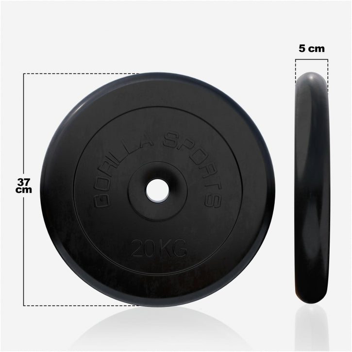 Gorilla Sports Halterschijf 20 kg Rubber