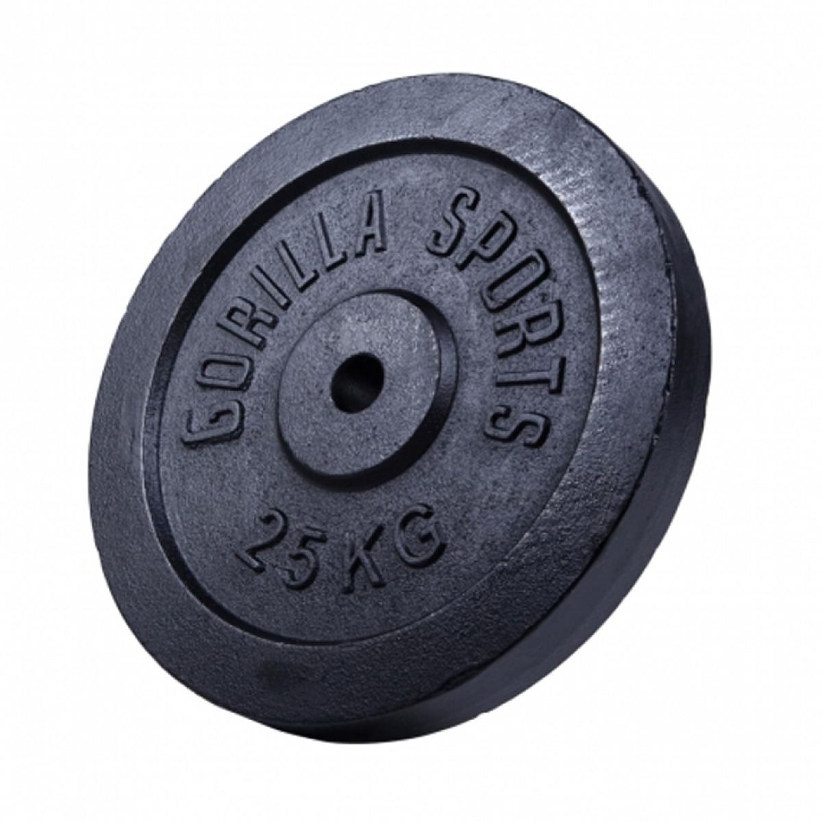 Gorilla Sports Halterschijf 25 kg Gietijzer Zwart - 31 mm