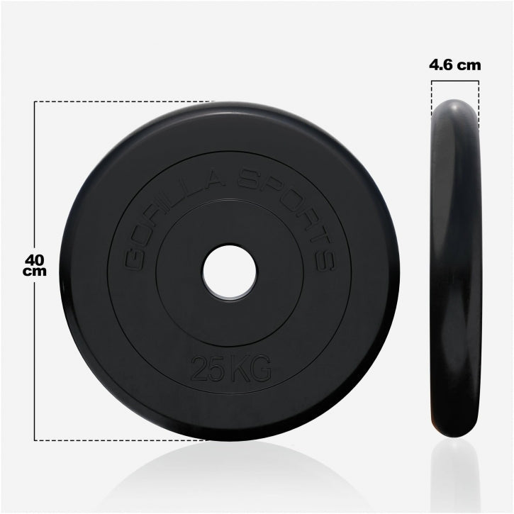 Gorilla Sports Halterschijf 25 kg Rubber