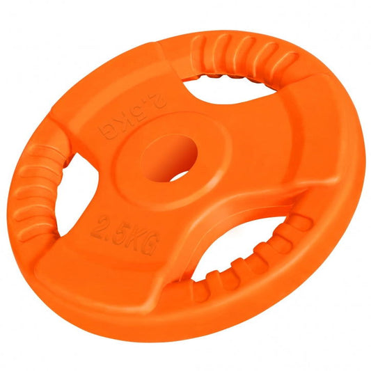 Gorilla Sports Halterschijf 2,5 kg Gripper Gietijzer Rubber Coating - 30/31 mm