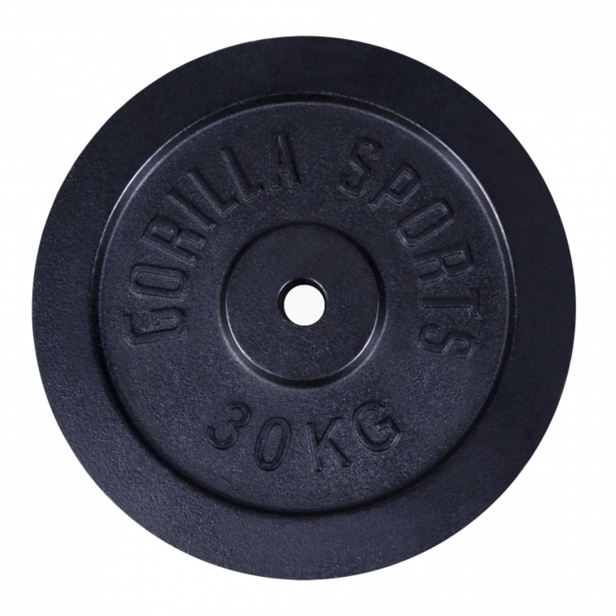 Gorilla Sports Halterschijf 30 kg Gietijzer Zwart