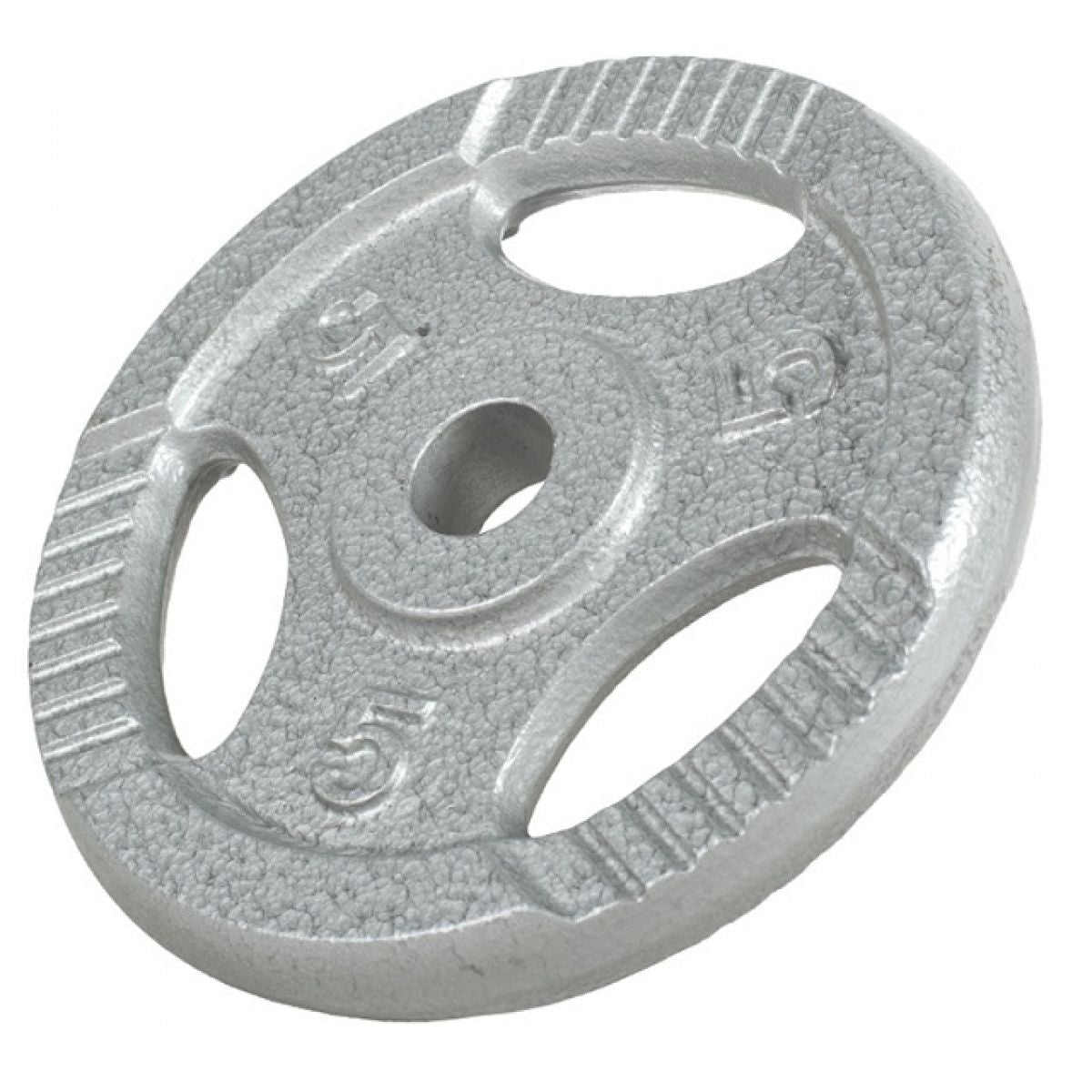 Gorilla Sports Halterschijf 5 kg Gripper Gietijzer Zilver - 30/31 mm