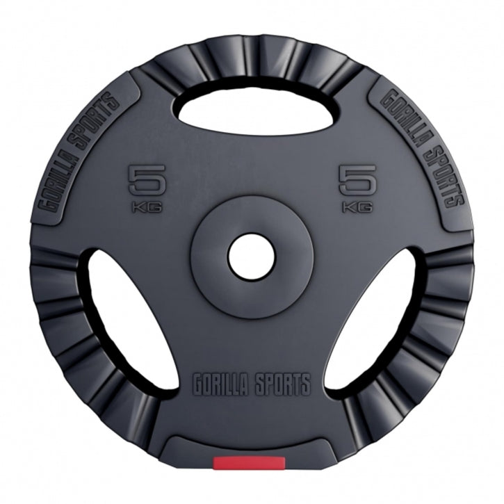 Gorilla Sports Halterschijf 5 kg Gripper Kunststof - 30/31 mm