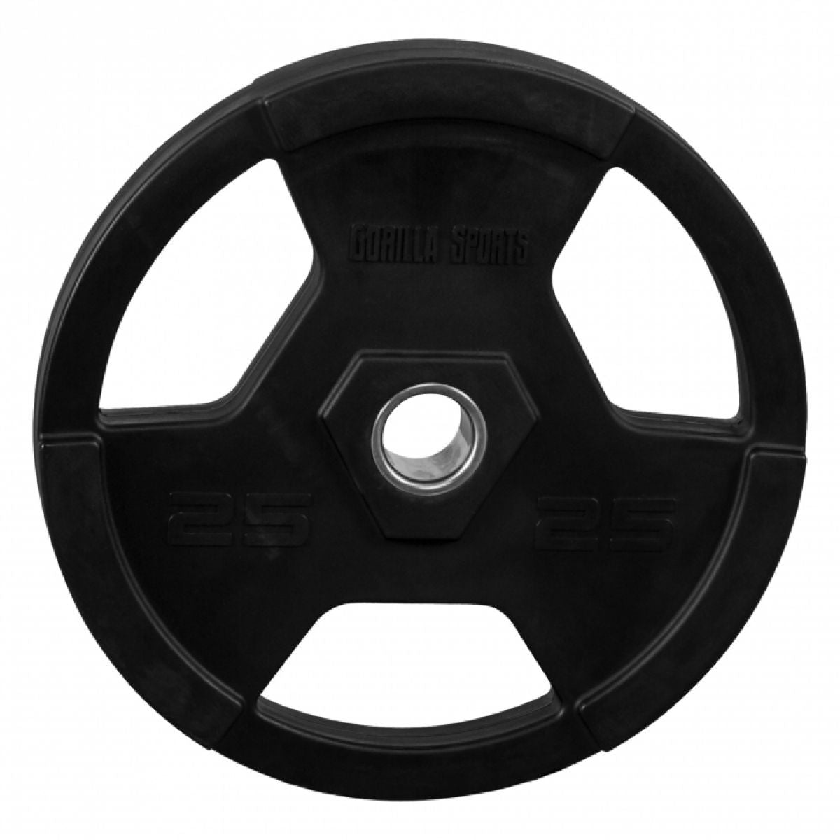 Gorilla Sports Halterschijf professionele 50 / 51mm Olympia kunststof grijper 25 KG