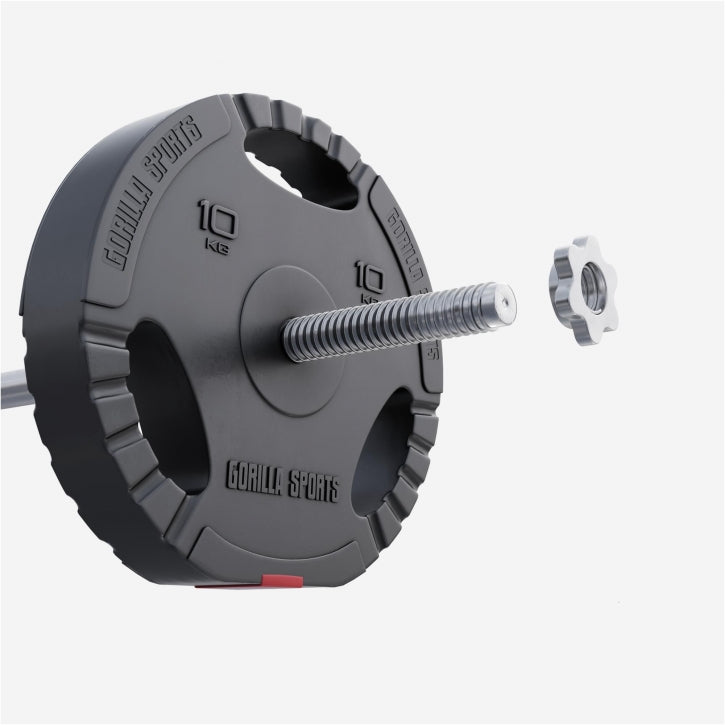 Gorilla Sports Halterschijven 2 x 10 kg Gripper Kunststof - 30/31 mm