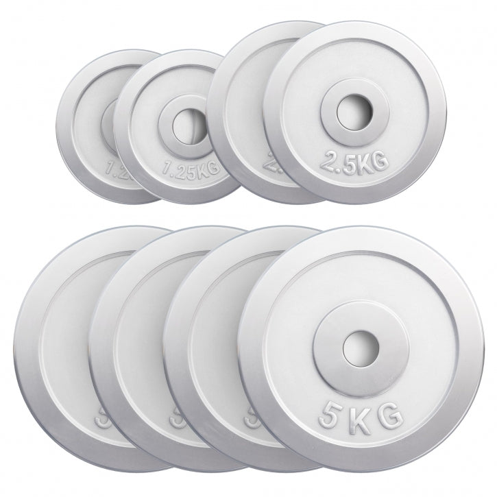 Gorilla Sports Halterschijven set 27,5 kg Chroom