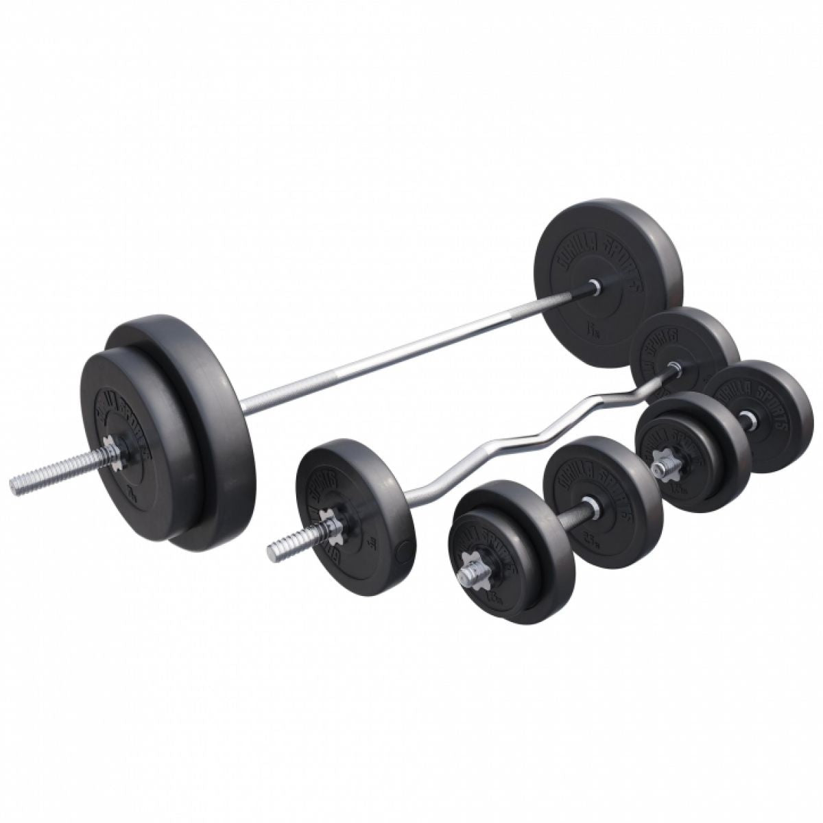 Gorilla Sports Halterset 100 kg Kunststof