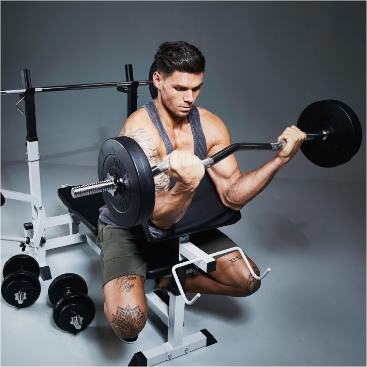 Gorilla Sports Halterset 100 kg Kunststof
