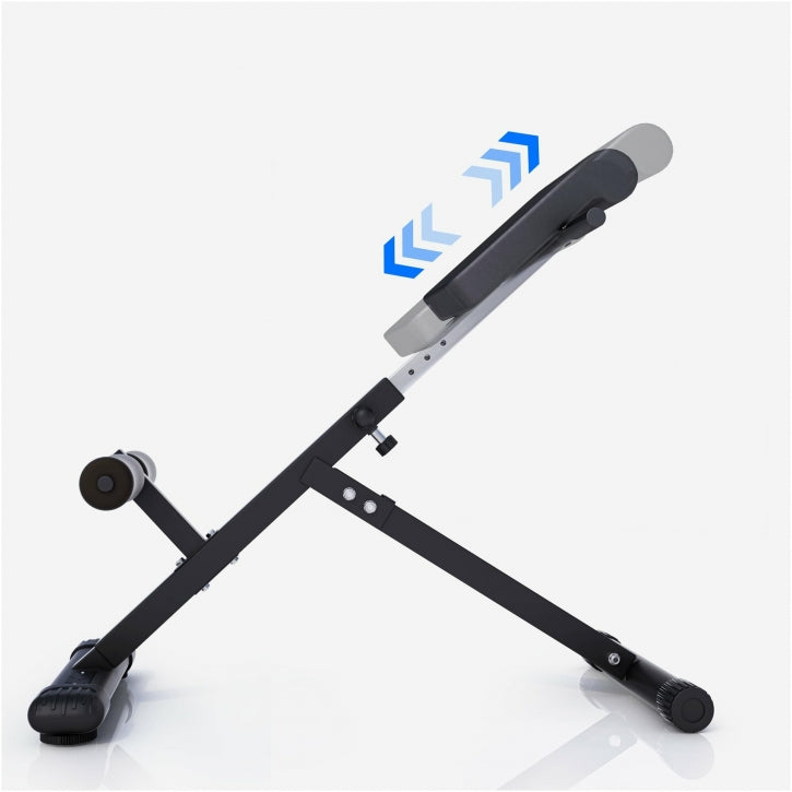 Gorilla Sports Inklapbare Buik- en Rugtrainer Zwart