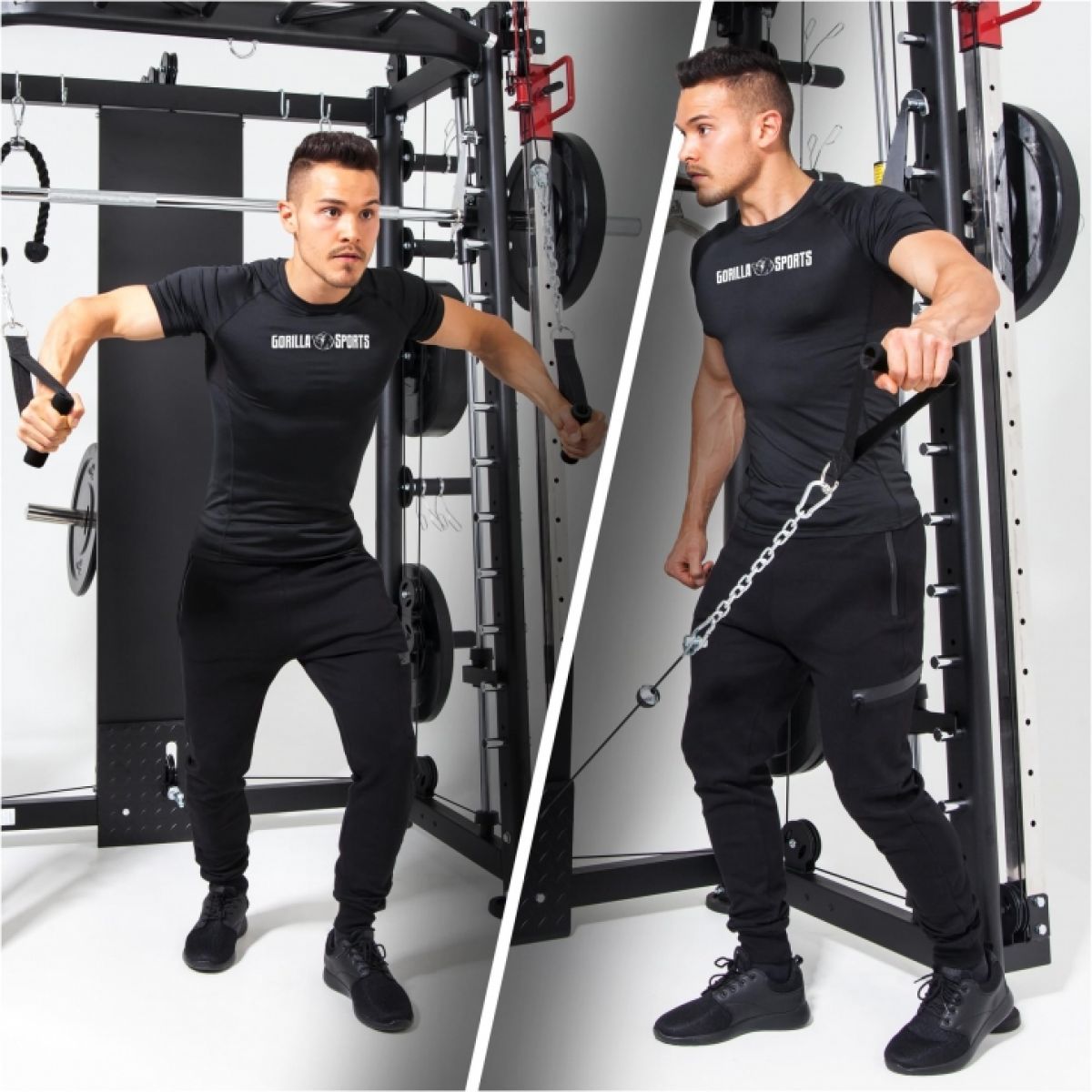 Gorilla Sports Kabelhandgrepen set van 2